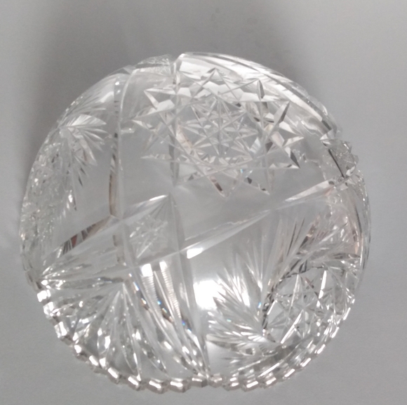 American Briliant lead crystal cut glass bowl - Picture 3 of 6